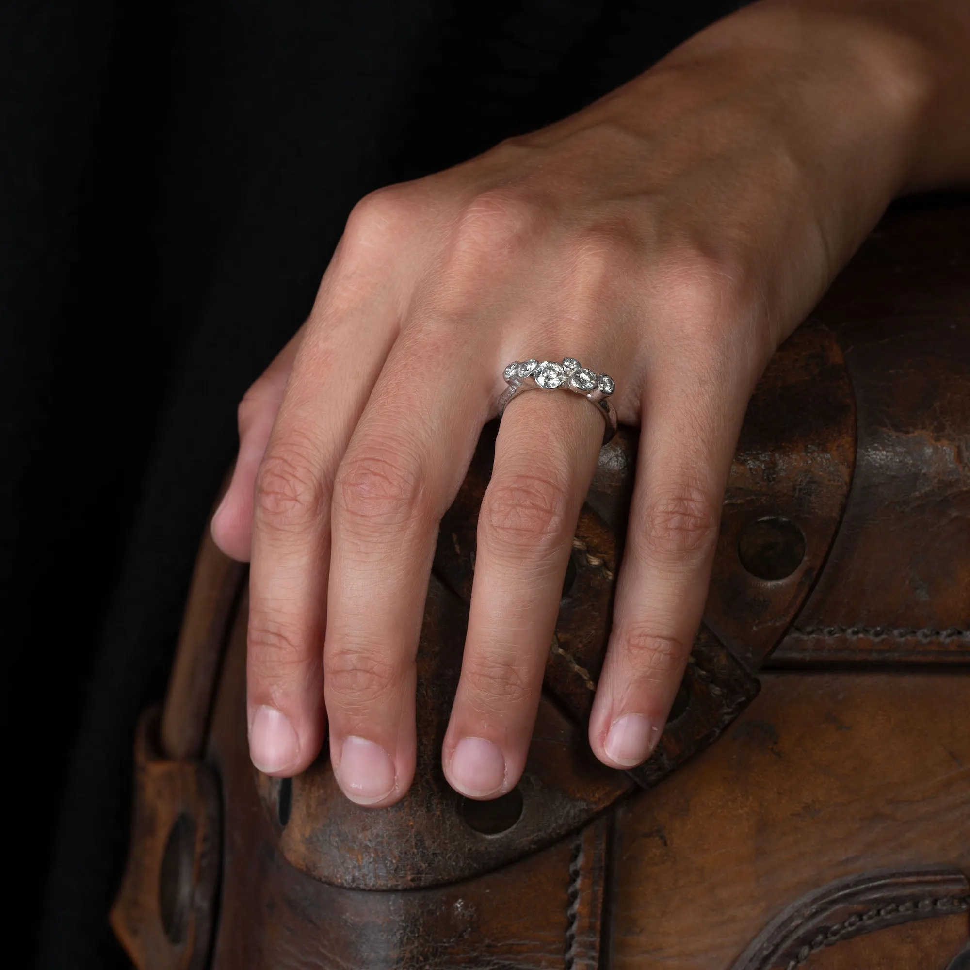 All White Sea Sorrel Ring