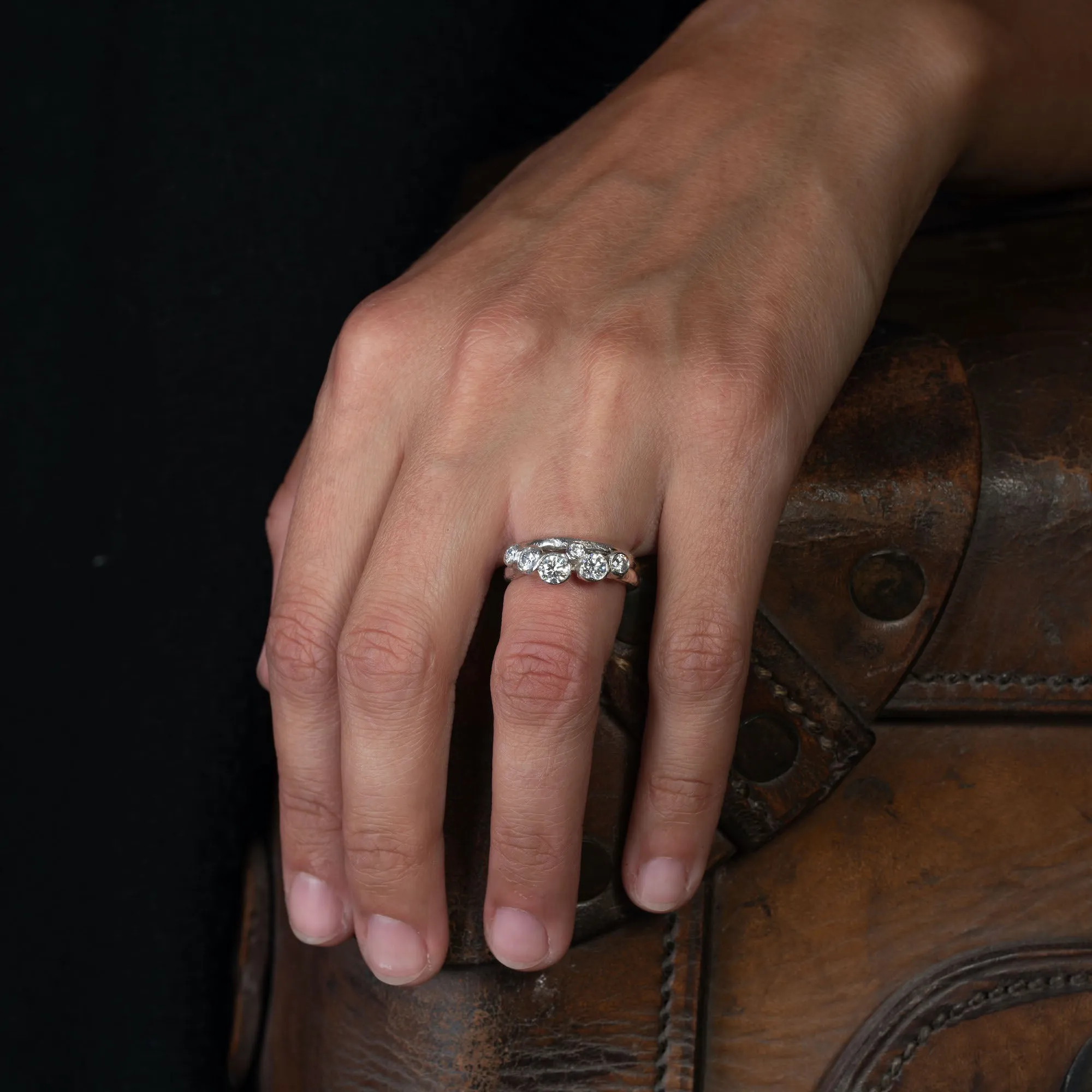 All White Sea Sorrel Ring