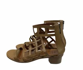 Aquatalia Gladiator Leather Rianna Caged Ankle Strap Sandals 9 Made in Italy