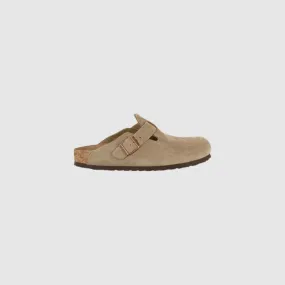 Birkenstock  Boston SFB Suede Leather - Taupe (Narrow)