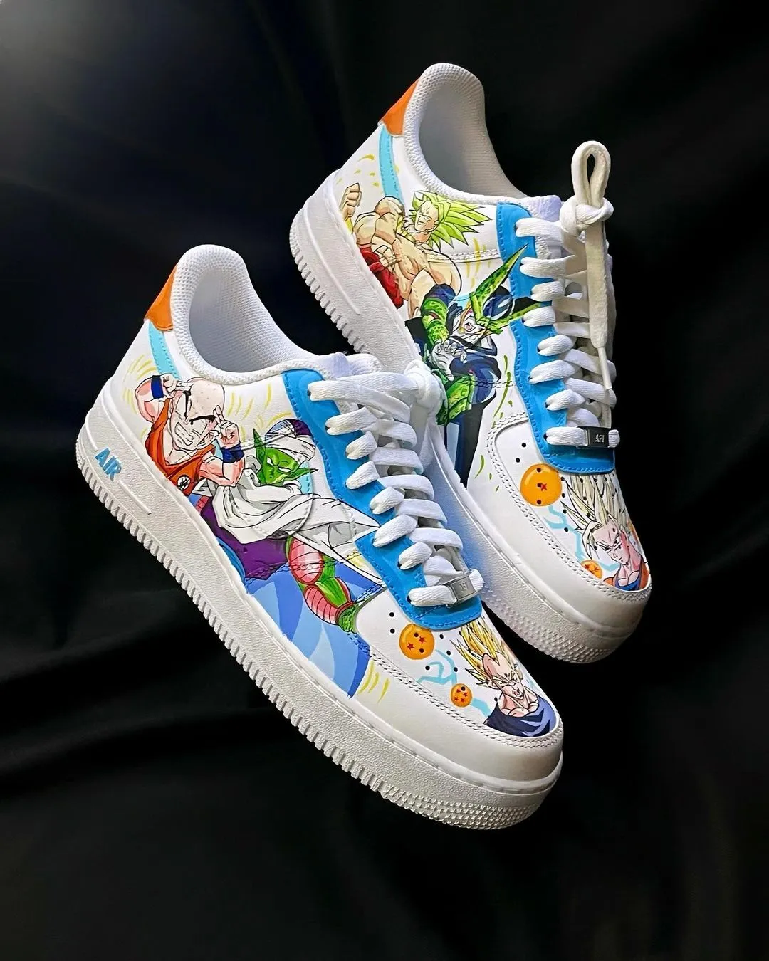 Cartoon Role Orange Blue Green White Custom Air Force 1