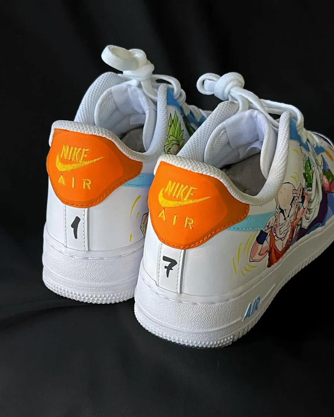 Cartoon Role Orange Blue Green White Custom Air Force 1