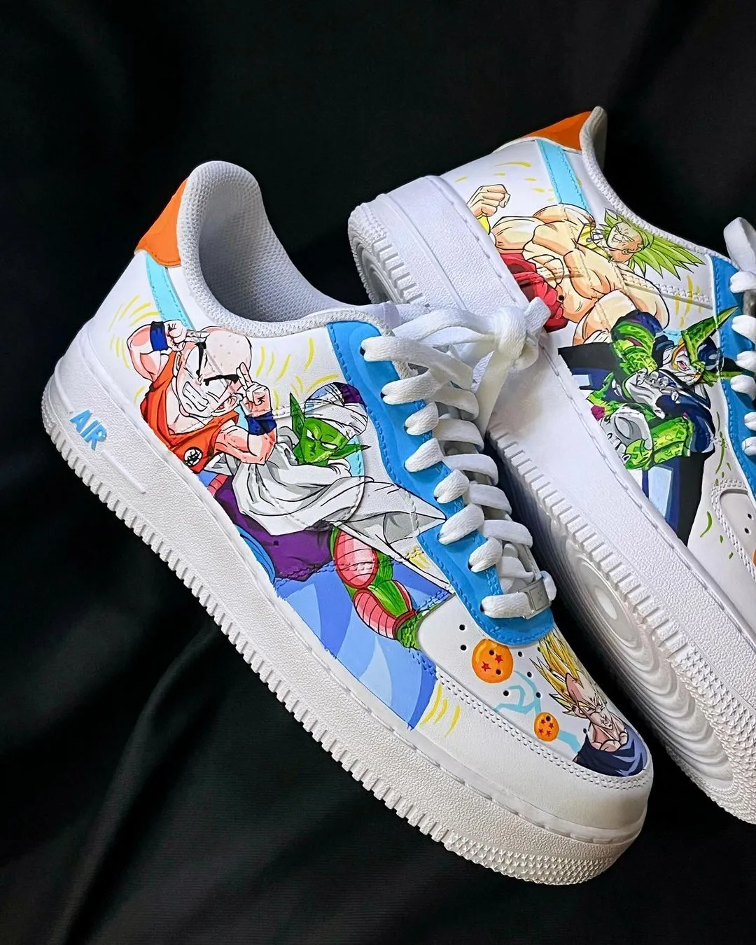 Cartoon Role Orange Blue Green White Custom Air Force 1