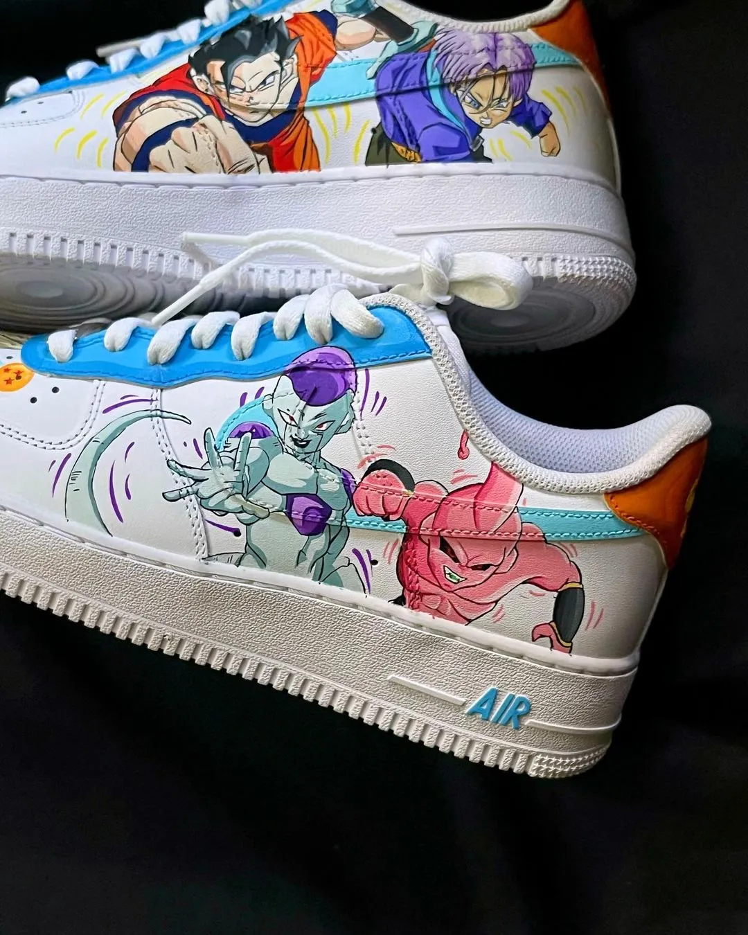 Cartoon Role Orange Blue Green White Custom Air Force 1