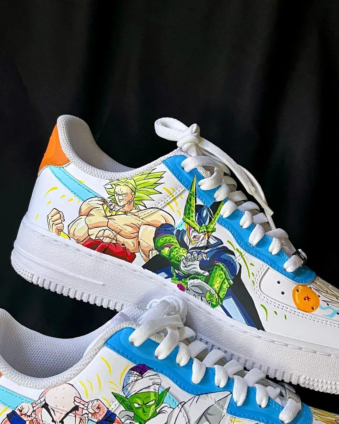 Cartoon Role Orange Blue Green White Custom Air Force 1