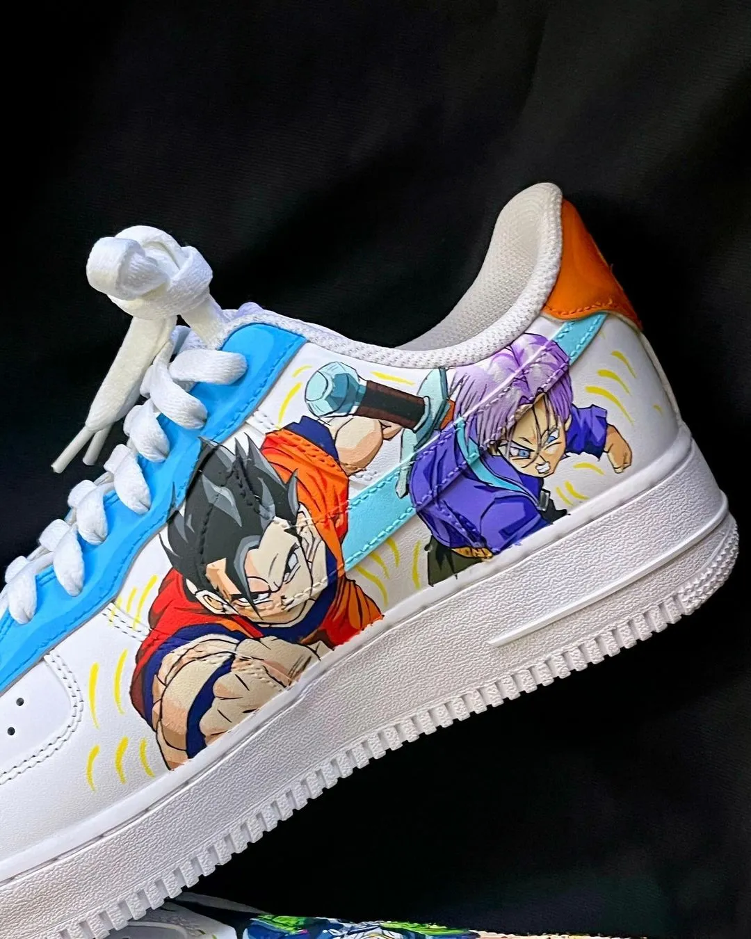 Cartoon Role Orange Blue Green White Custom Air Force 1
