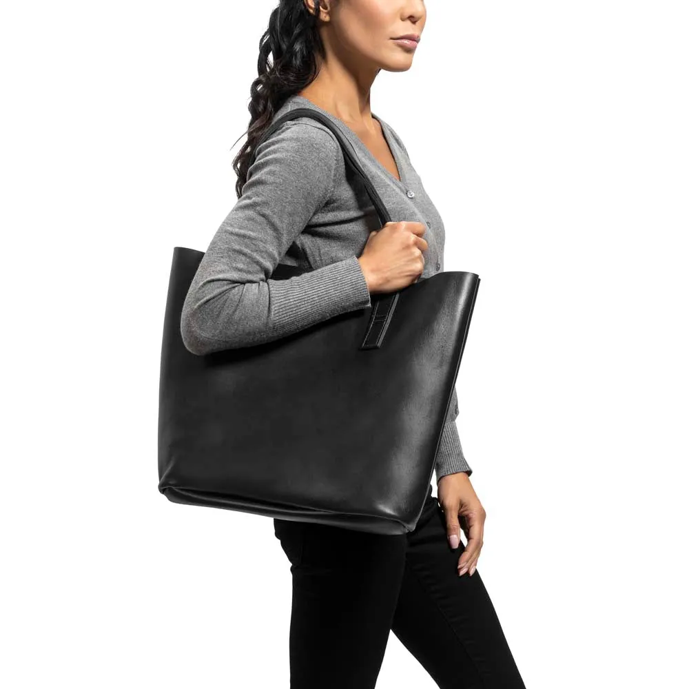 Classic Tote Leather Bag | Black