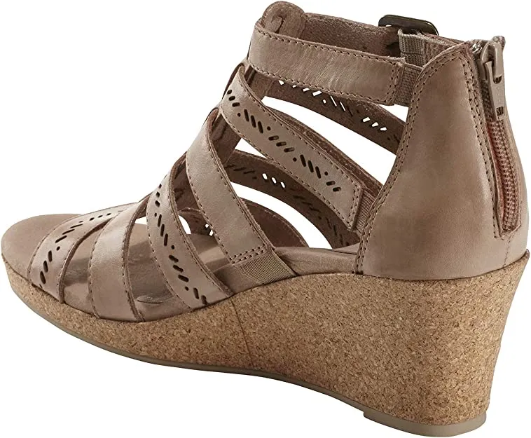 Earth Women's Woodland Sunny Wedge Sandal - Light Pecan 602953WLEA