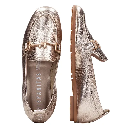 Hispanitas Ladies Loafers - HV254027 - Gold / Metallic