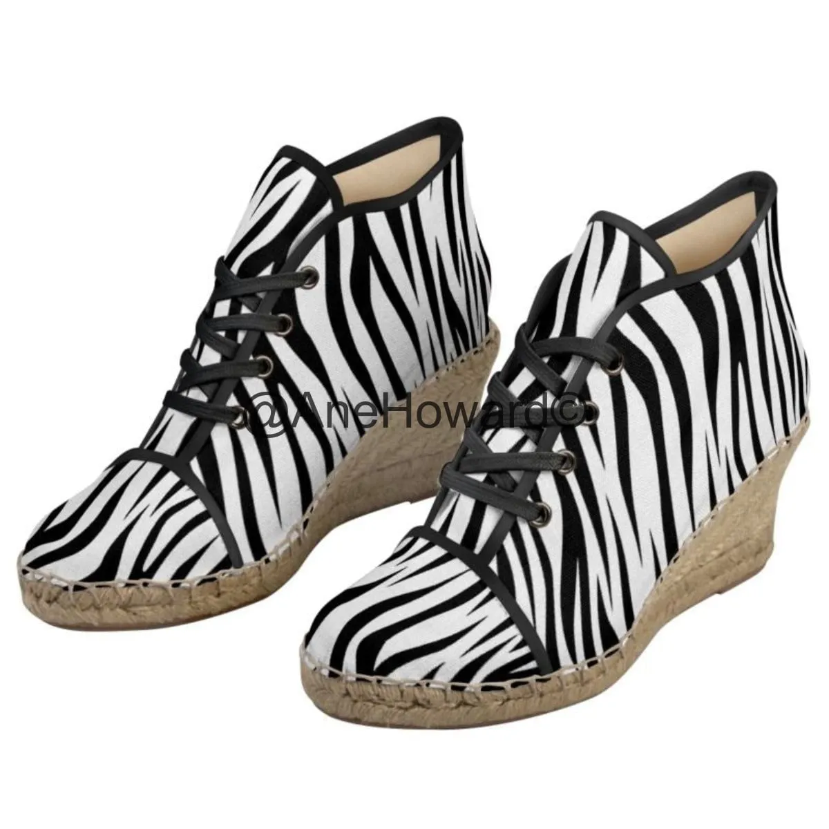 Ladies Wedge Espadrilles Zebra