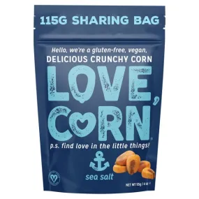 Love Corn Premium Crunchy Corn Sea Salt Flavour 115g Sharing Bag