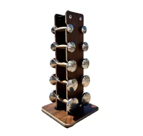 Luxury Wood Walnut Dumbbell Set 1, 2, 3, 4, 5 KG Pairs