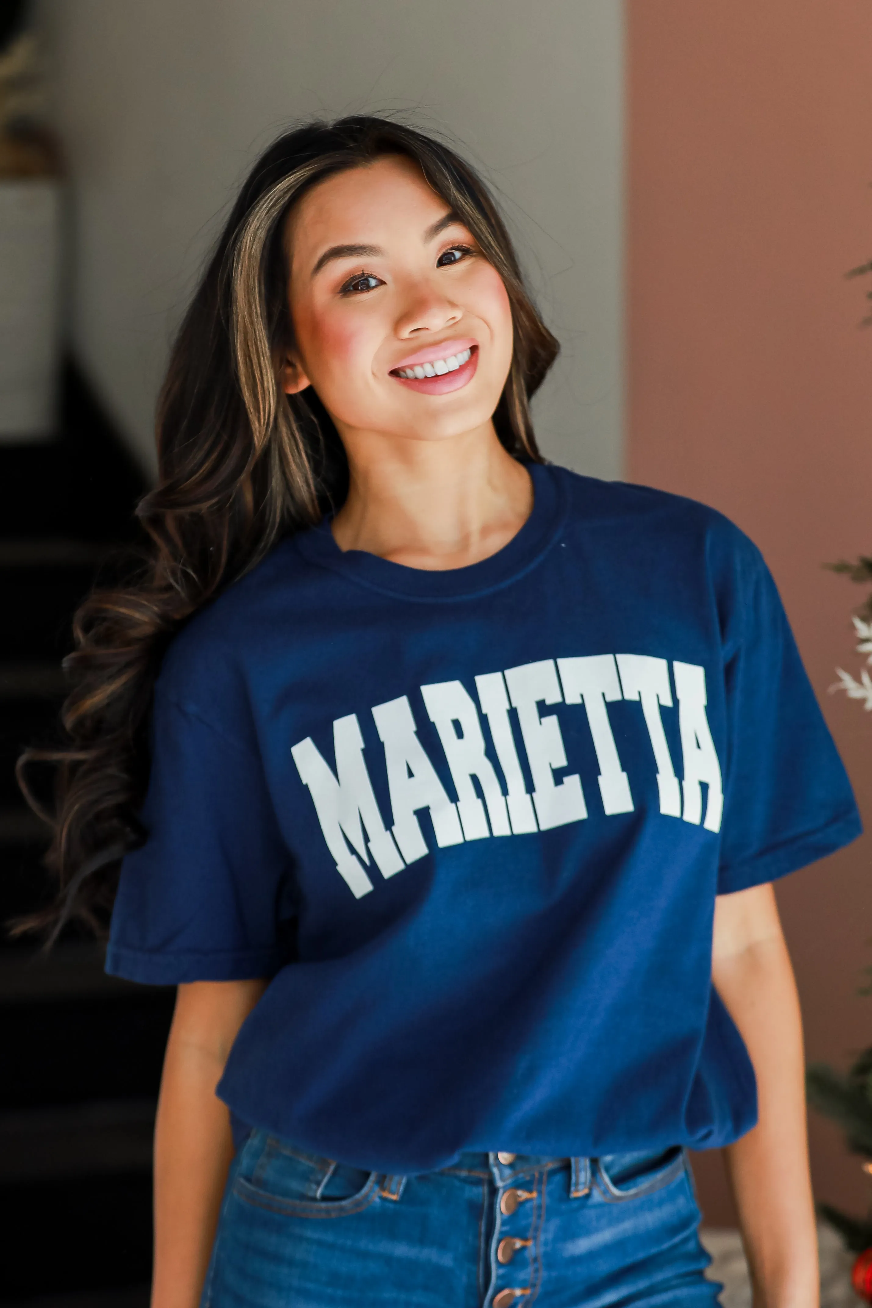 Navy Marietta Tee