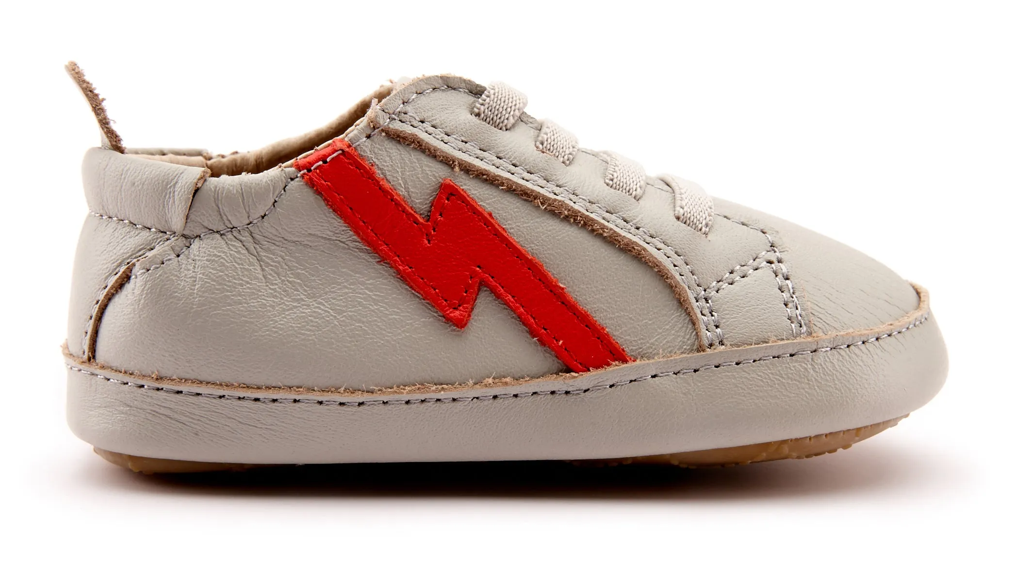 Old Soles Girl's 0042R Bolty Baby Sneakers - Gris/Bright Red