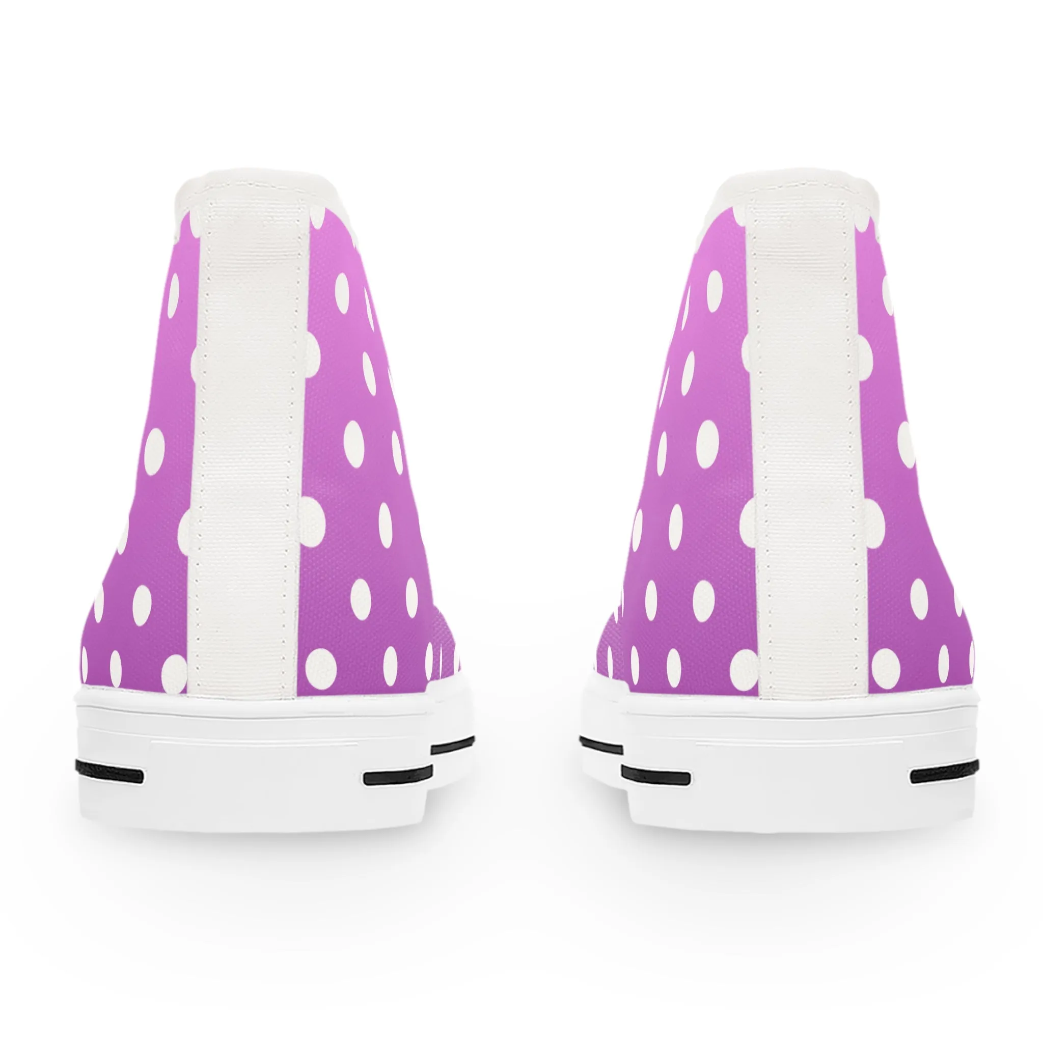 Polka Dot Pink High Top Sneakers für Damen – Stylisch & Fun