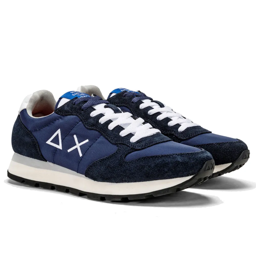 Scarpe Uomo Sun68 Sneakers Tom Solid Nylon Navy Blue - Z32101