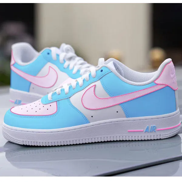 Sky Blue Pink Custom Air Force 1