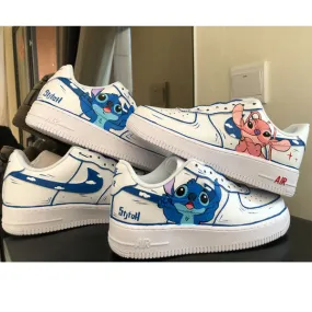 Stitch Couple Graffiti Custom Air Force 1